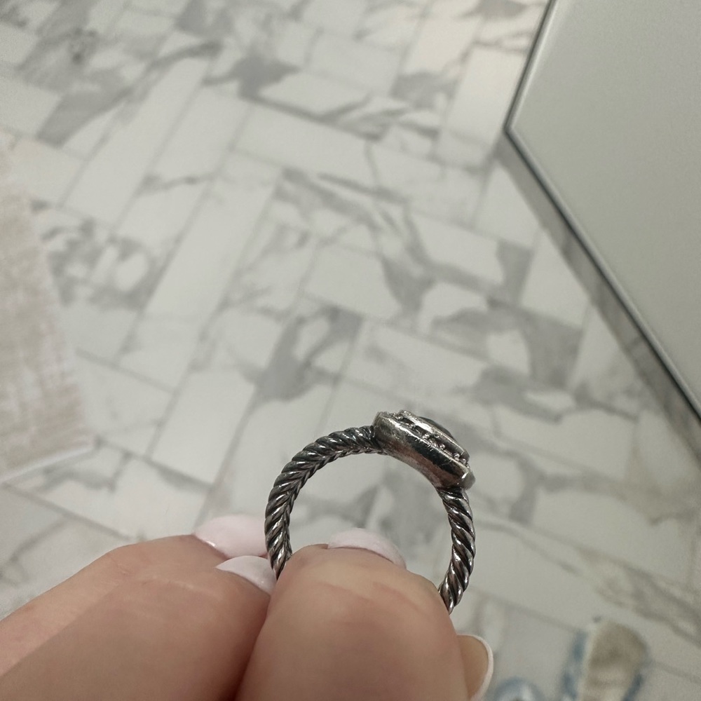 David Yurman Petite Albion in Sterling Silver with Prasiolite and Pavé Diamond - Picture 3 of 8